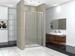 Душевая дверь в нишу Bas Infinity WTW-130-C-CH 130*185 с поддоном 3см