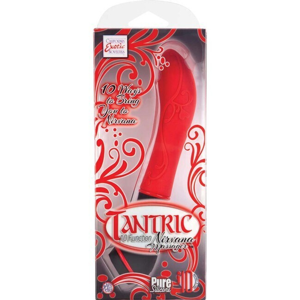 Мощный вибратор для G-стимуляции Tantric Nirvana Massager (10 режимов) (Цвет: черный с красным)