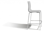 Стул полубарный пластиковый Scab Design Alice Barstool, хром, светло-серый