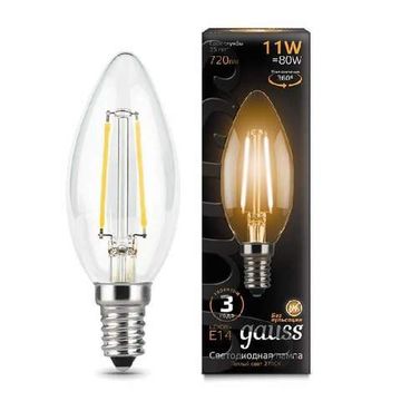 Лампа Gauss LED Filament Свеча E14 11W 720lm 2700К 103801111