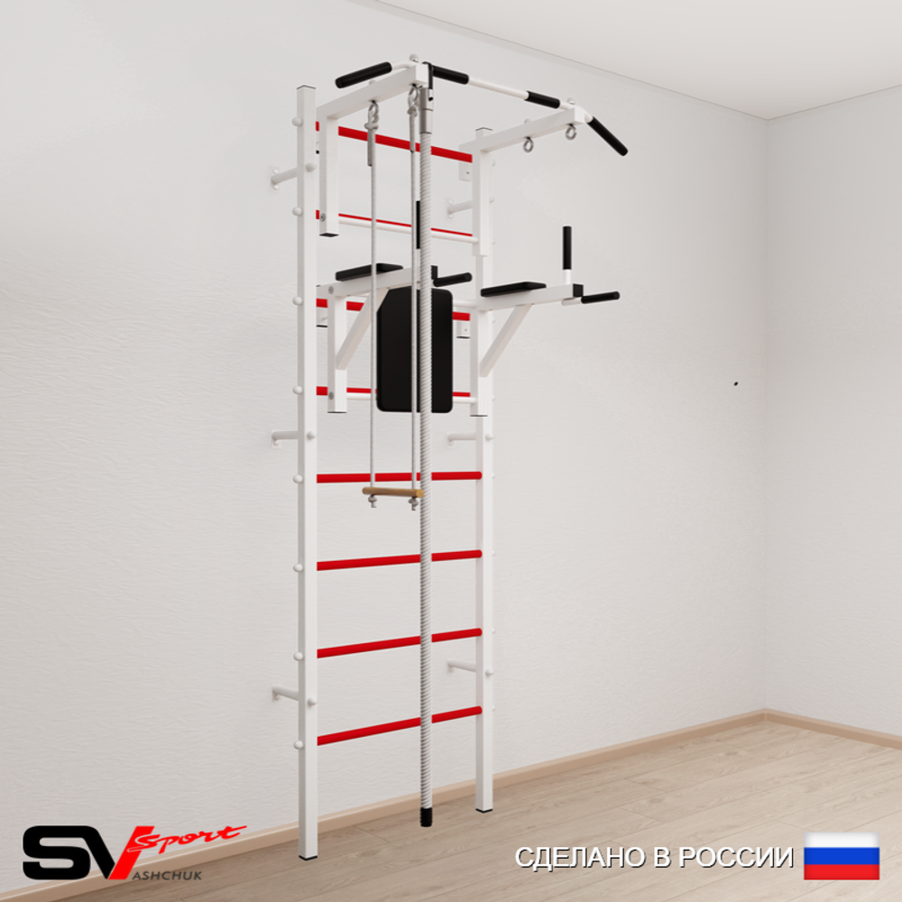 Шведская стенка Sv Sport 576 (Турник стандарт/Брусья/Канат/Трапеция)