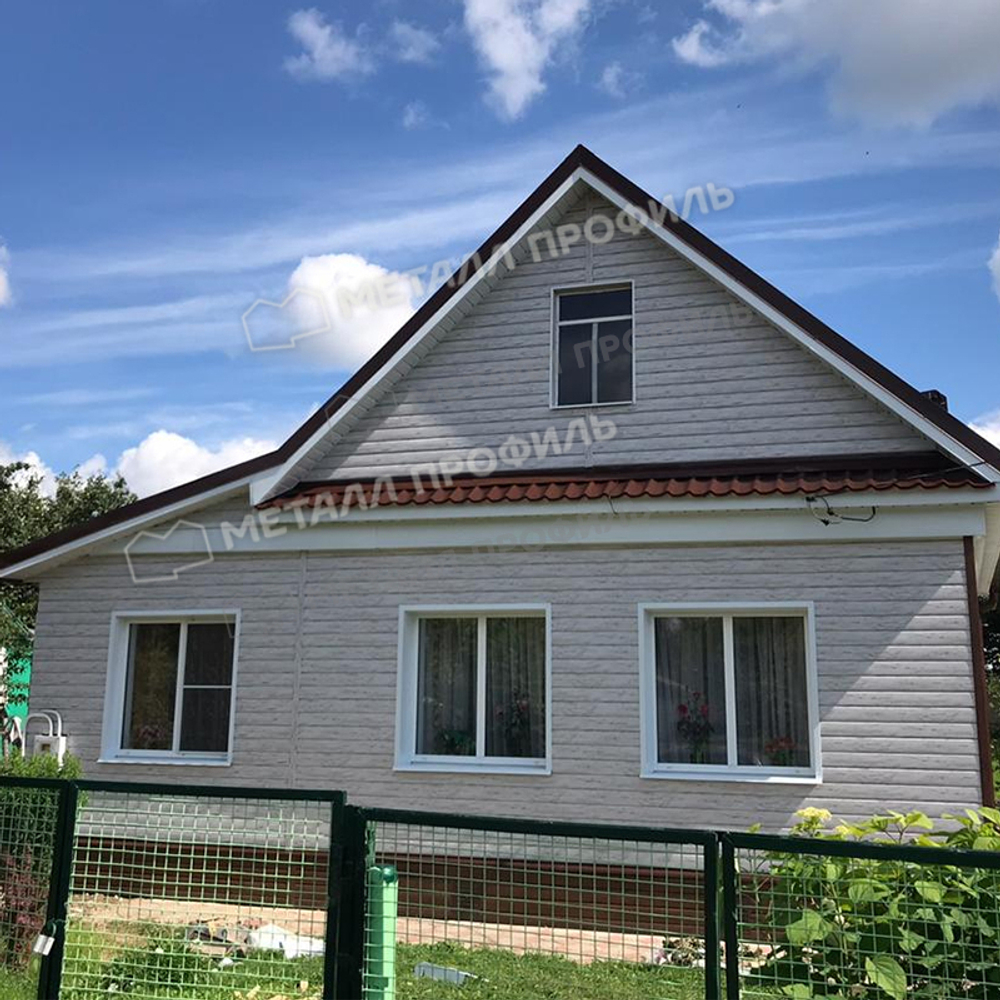 Сайдинг металлический L-брус ECOSTEEL Матовый 0,5мм Беленый дуб