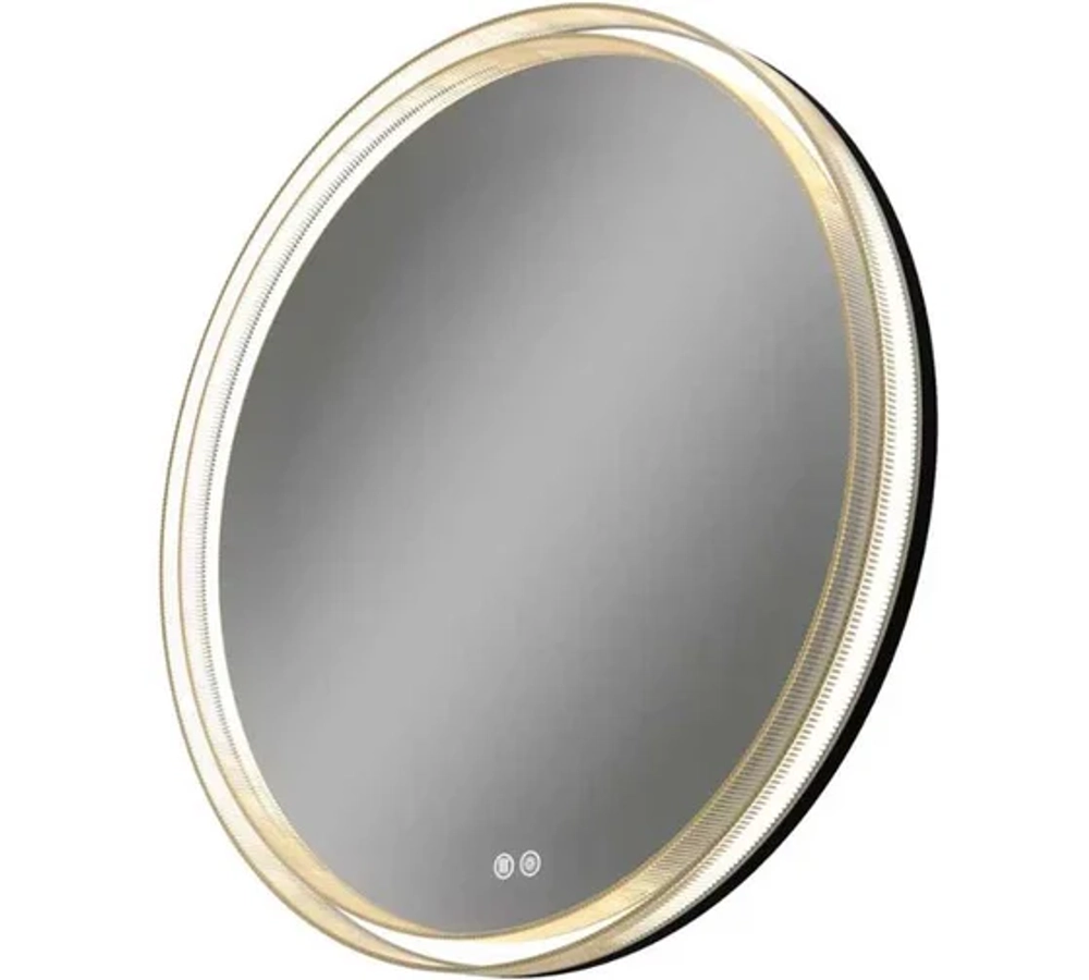 Зеркало Teymi Lina Romantic Black D60 LED подсветка, сенсор, антипар