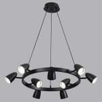 8237/9 COMFI LN25 210 черный, металл Светильник подвесной GU10 LED 9*7W 220V ILMINA