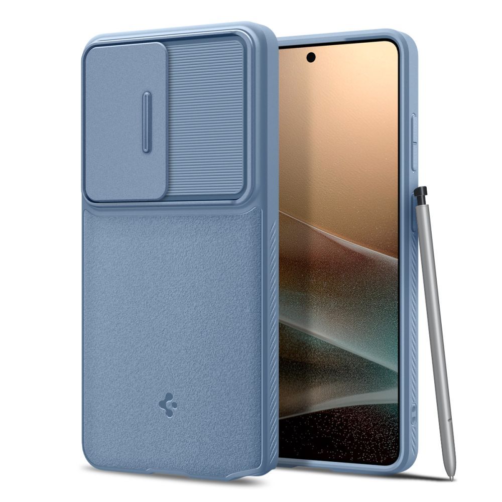 Чехол Spigen Optik Armor с защитой камеры для Galaxy S26 Ultra Light Blue