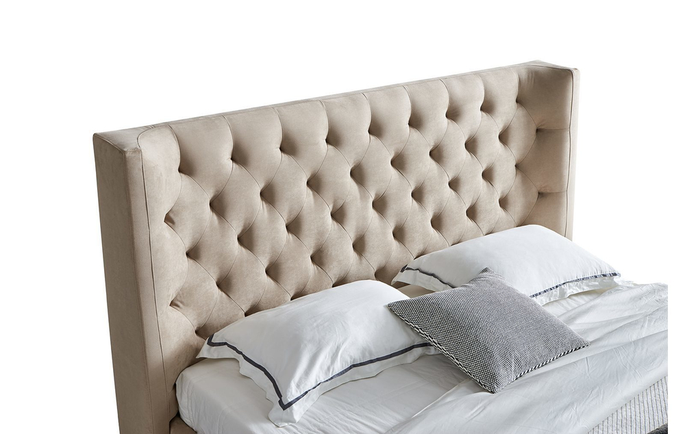 Кровать 1726 BEIGE бежевая с ящиком для белья