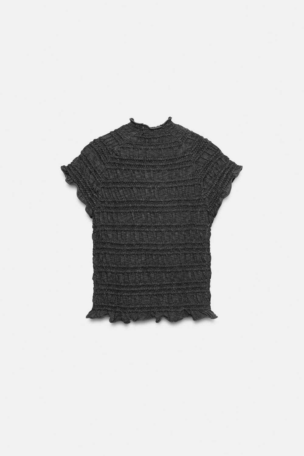 ТРИКОТАЖНЫЙ ТОП С ЭФФЕКТОМ «ВАФЕЛЬНАЯ СТРУКТУРА» — ZARA