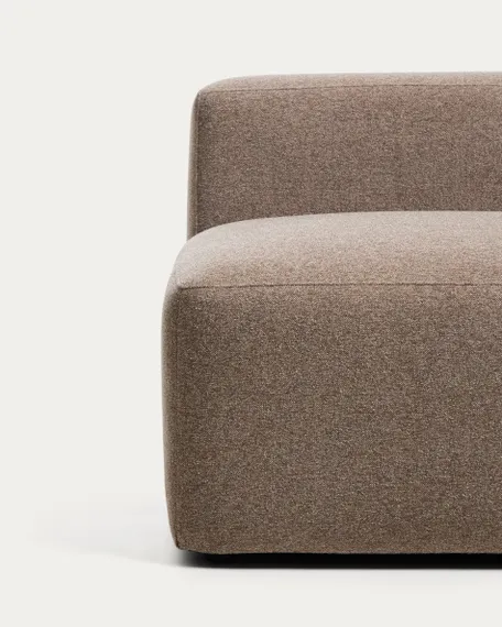 Коричневое кресло из синели Blok, 90 см