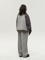 Drawstring Half-Zipped Sweatshirt Double Grey