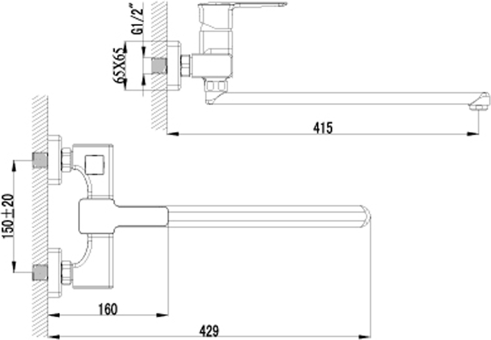 Смеситель Lemark Basis LM3617C для ванны