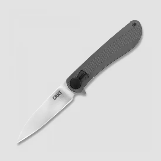 Нож"SLACKER"скл.,ст.1.4116 Stainless Steel,кл.стонваш,рук.серый алюминий,клипса