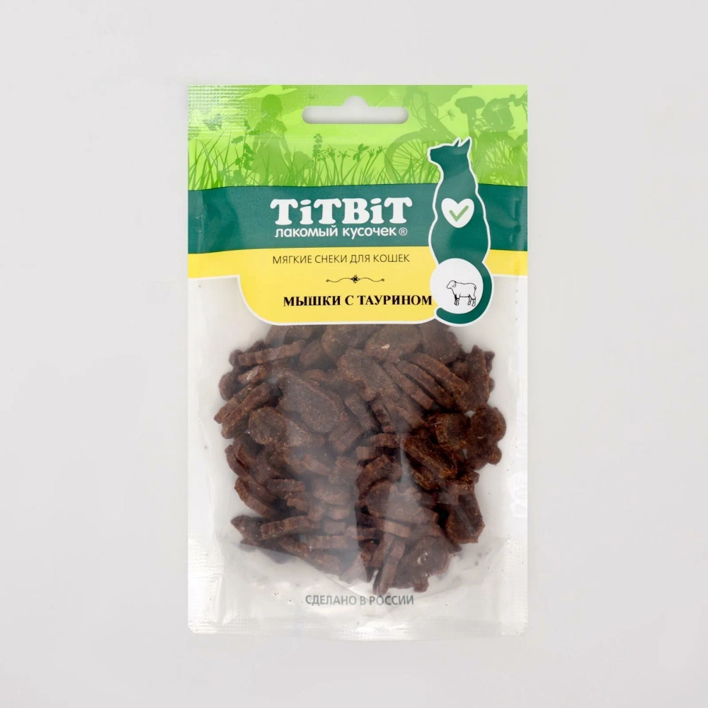 TITBIT «Мышки с таурином» Мягкие снеки для кошек, 0,05 кг