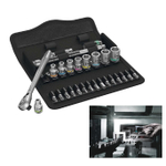 Набор 28 предметов 8100 SA 8 Zyklop Metal Switch с трещоткой, реверс, 1 / 4 дюйм WERA WE-004018