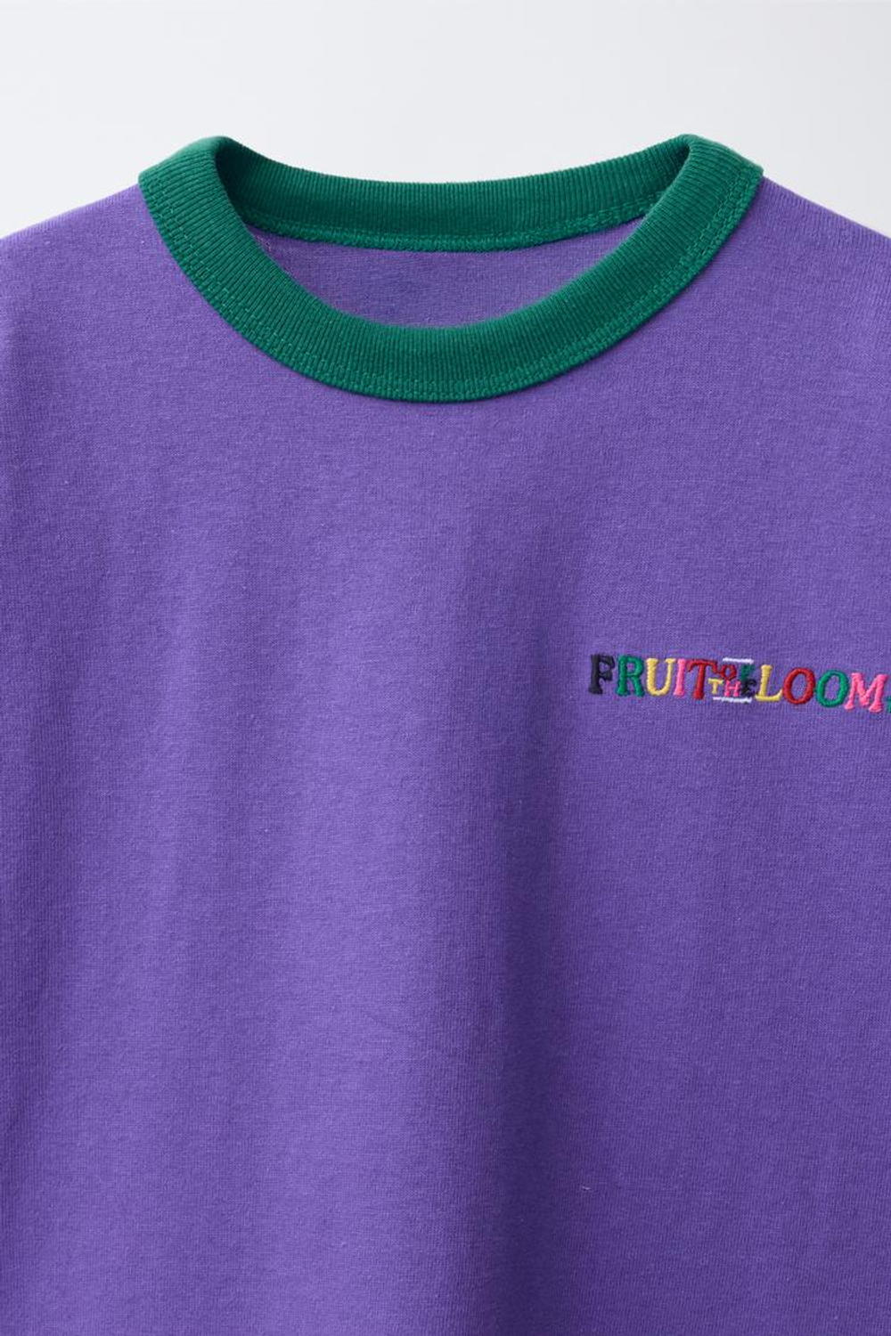 ZARA - FRUIT OF THE LOOM™ ФУТБОЛКА С ВЫШИВКОЙ, ФИОЛЕТОВЫЙ