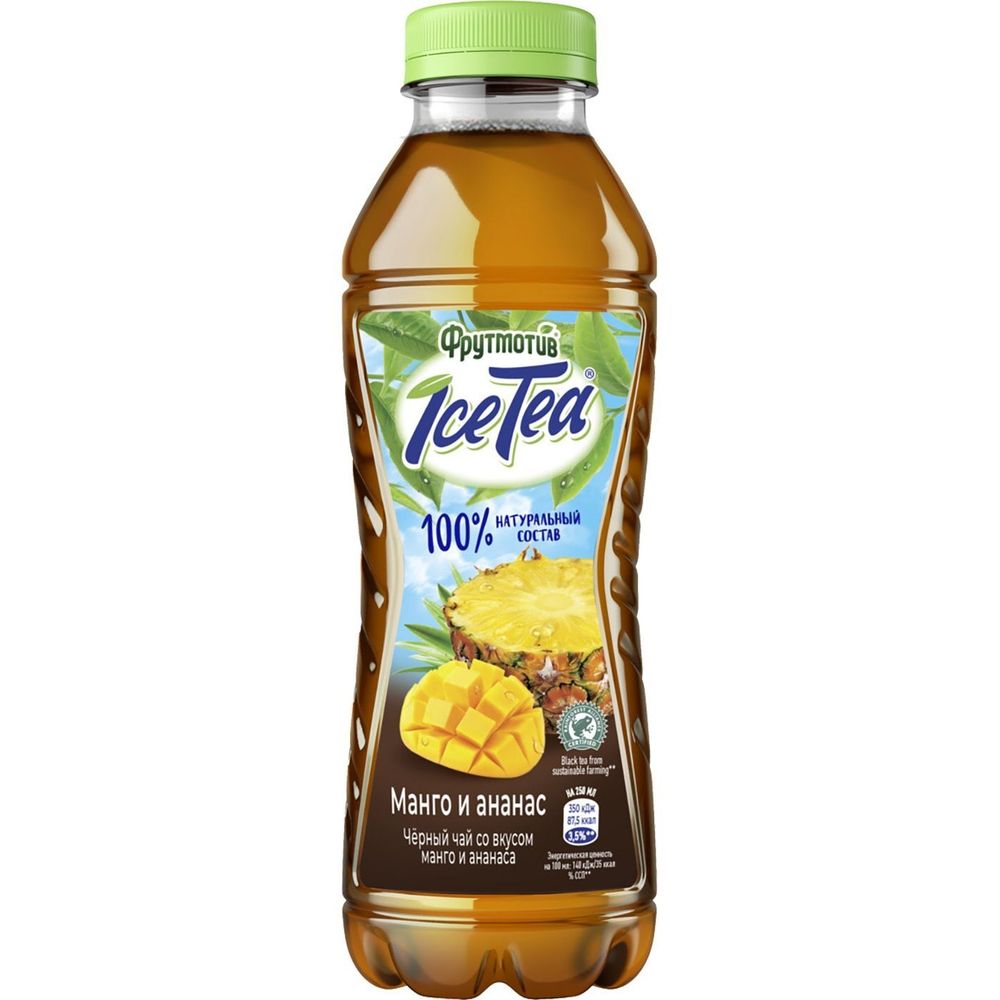 Черный чай ICE TEA со вкусом манго и ананаса 0,5л
