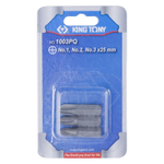 KING TONY (1003PQ) Набор вставок (бит) 1/4", Phillips, PH1, PH2, PH3, 3 предмета