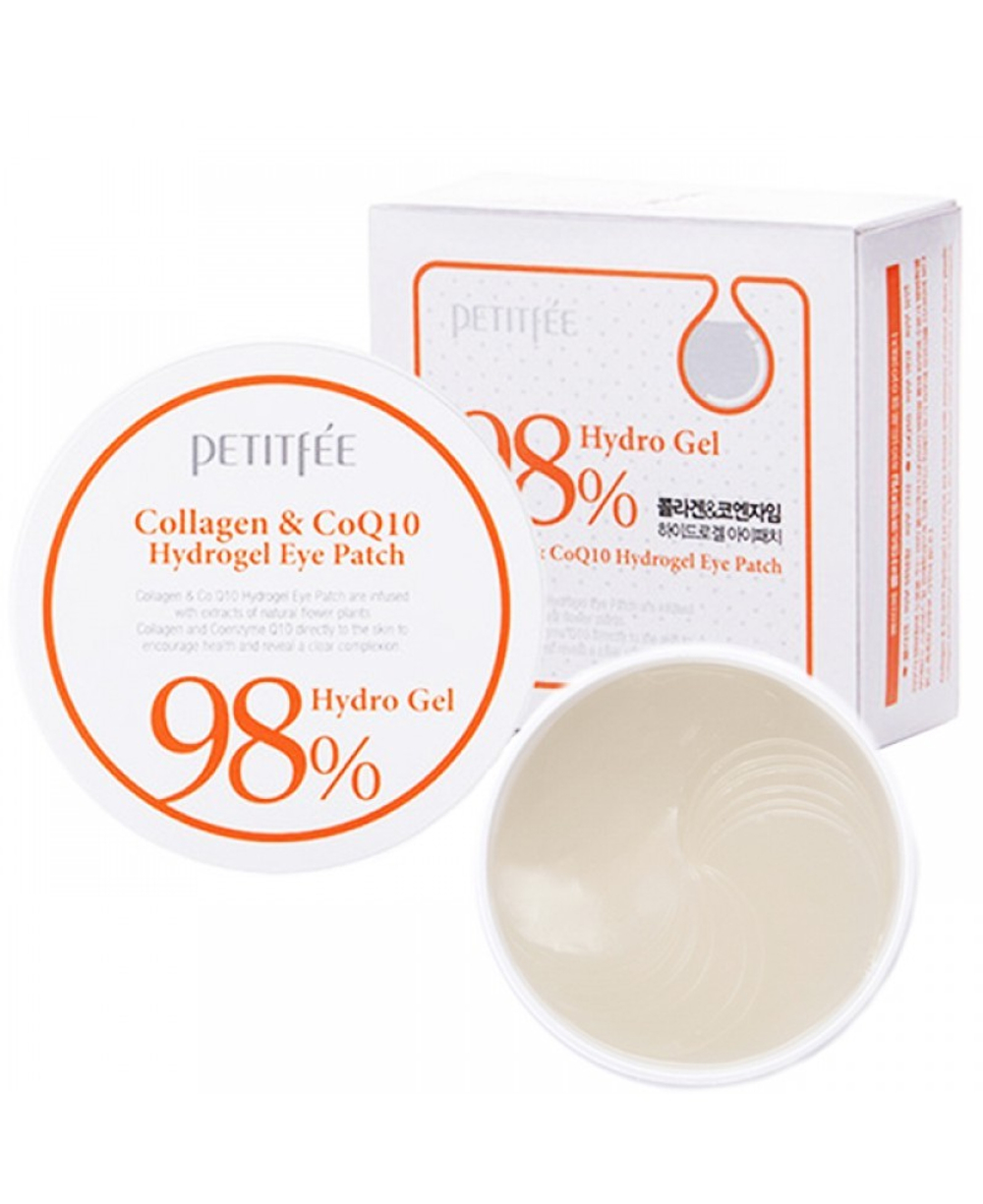 Гидрогелевые патчи с коэнзимом Q10 и коллагеном PETITFEE Collagen & CoQ10 Hydrogel Eye Patch 60 шт