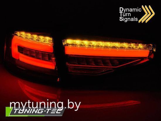 Задние фонари для Audi A4 B8 седан (12-15) темные с динамическими указателями поворота
