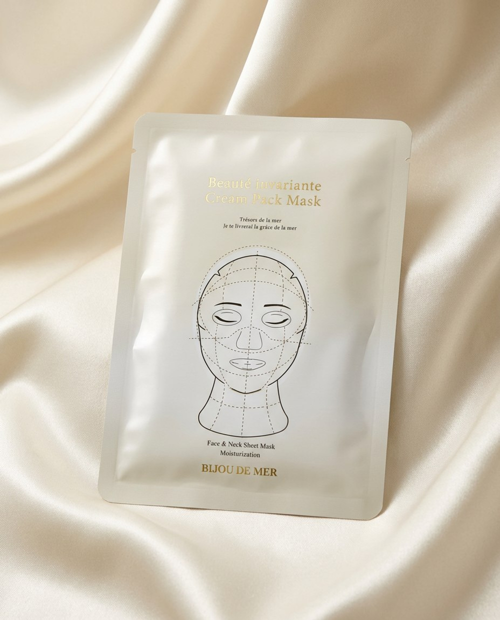 Антивозрастная тканевая маска для лица и шеи Beaute Invariante Cream Pack Mask