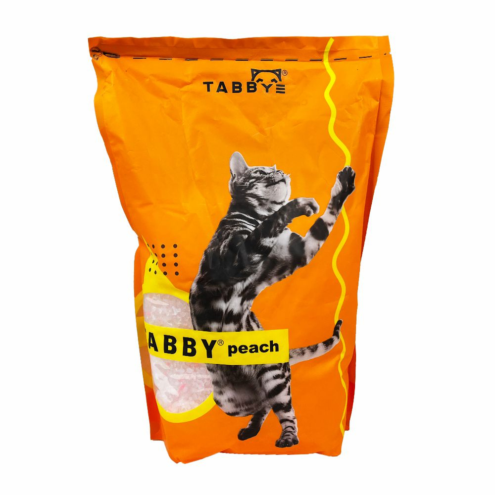 Наполнитель Tabby силикагель персик для кошек 3,8 л