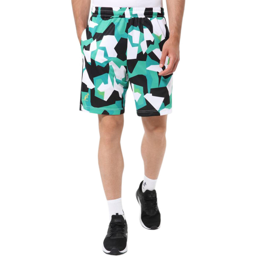 Мужские шорты теннисные Australian Short Ace Camo Print - verde oltremare