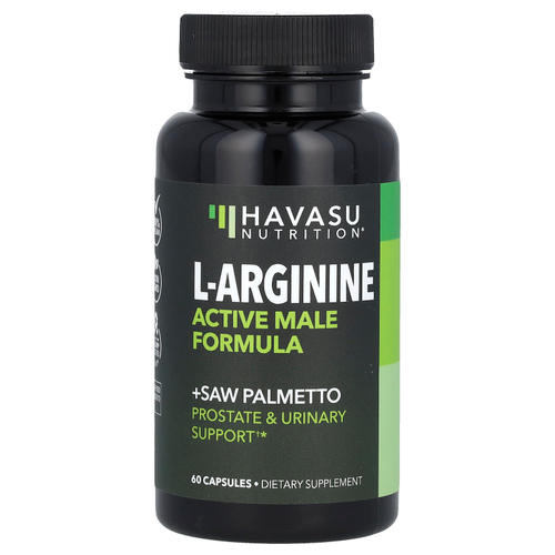 Havasu Nutrition, L-аргинин, активная формула для мужчин с сереноей, 60 капсул