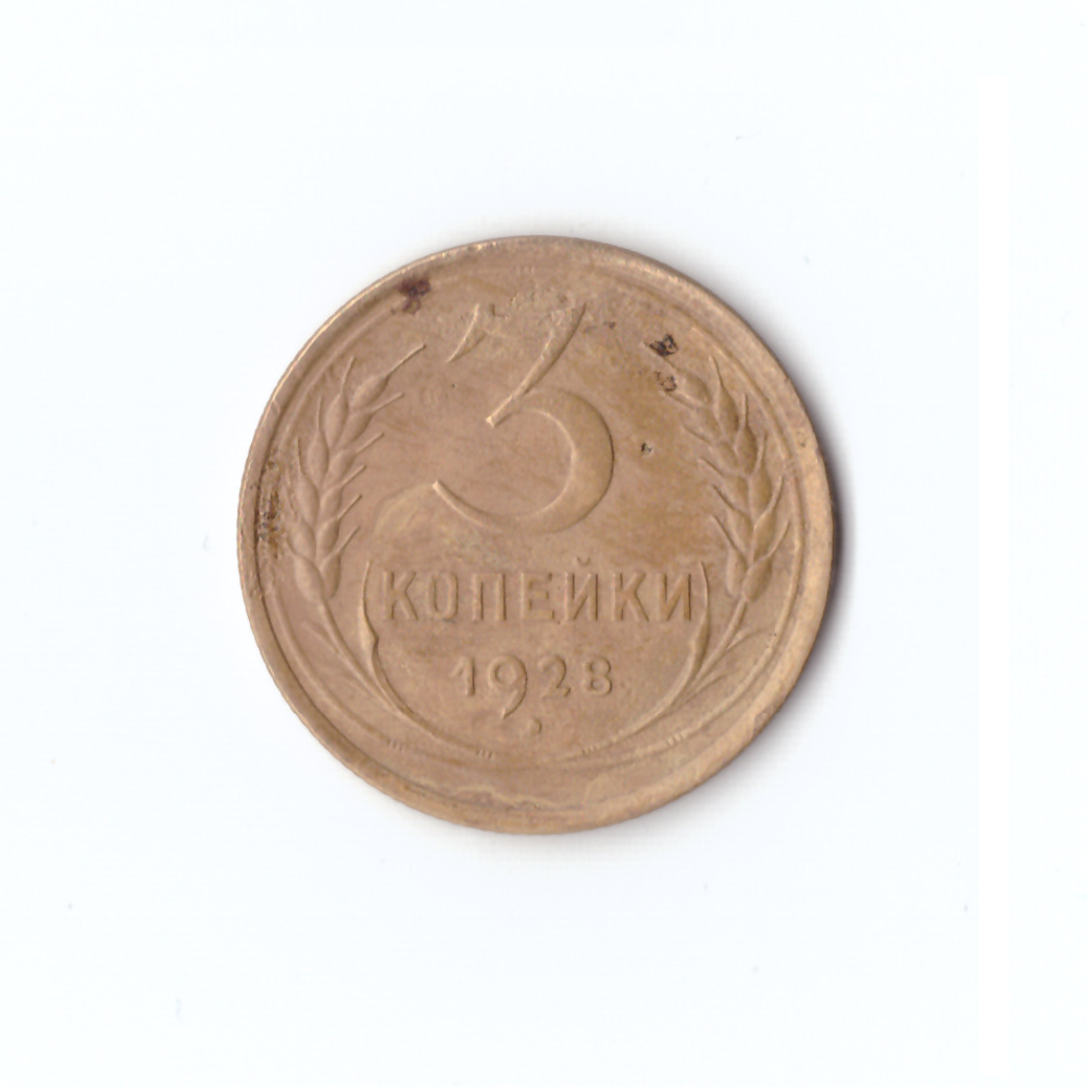 3 копейки 1928г, G
