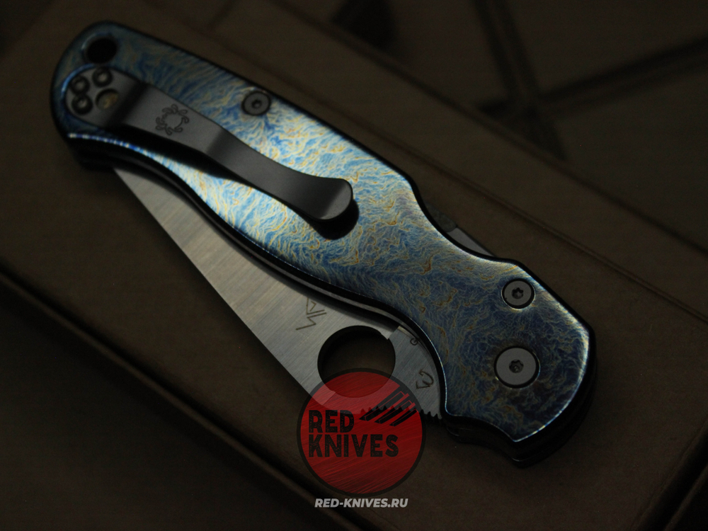 Нож Spyderco Paramilitary 2 "Огненный" Титан C81TI4