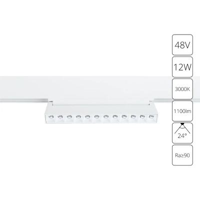 Магнитный трековый светильник Arte Lamp LINEA A4678PL-1WH, 1хLED
