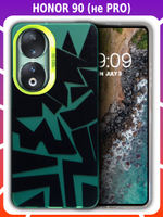 Дизайнерский чехол из пластика для HONOR 90 (не PRO!) с усиленной защитой камеры и глянцем