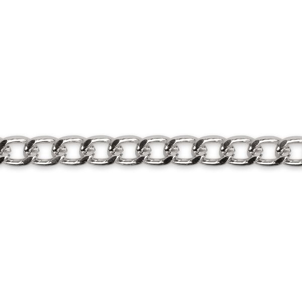 Цепь декоративная алюминий 7.3х5.2 мм, 25±0.5 метров, серебро, Micron MA-02