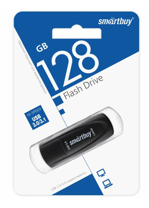 3.0 USB флеш накопитель SmartBuy 128GB Scout (SB128GB3SCK) черный