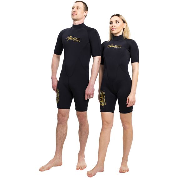 Гидрокостюм женский Marlin Malibu Ultra Shorty Lady 2,5 мм черно-золотой