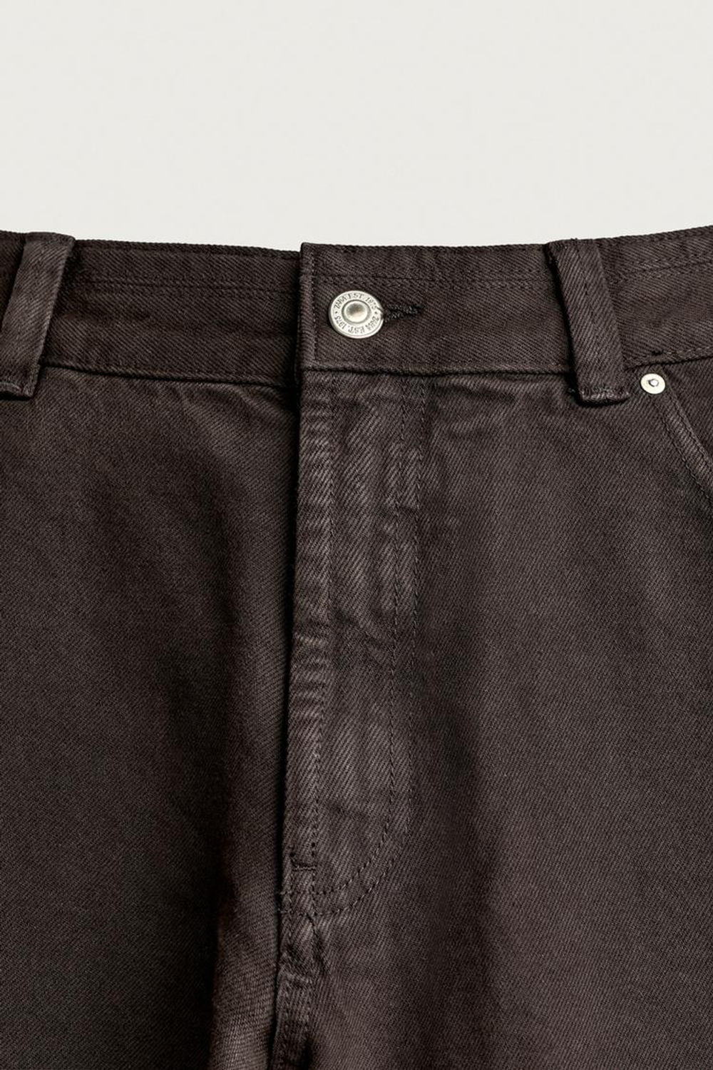 ZARA БРЮКИ BALLOON FIT СО ШВАМИ, КОРИЧНЕВЫЙ