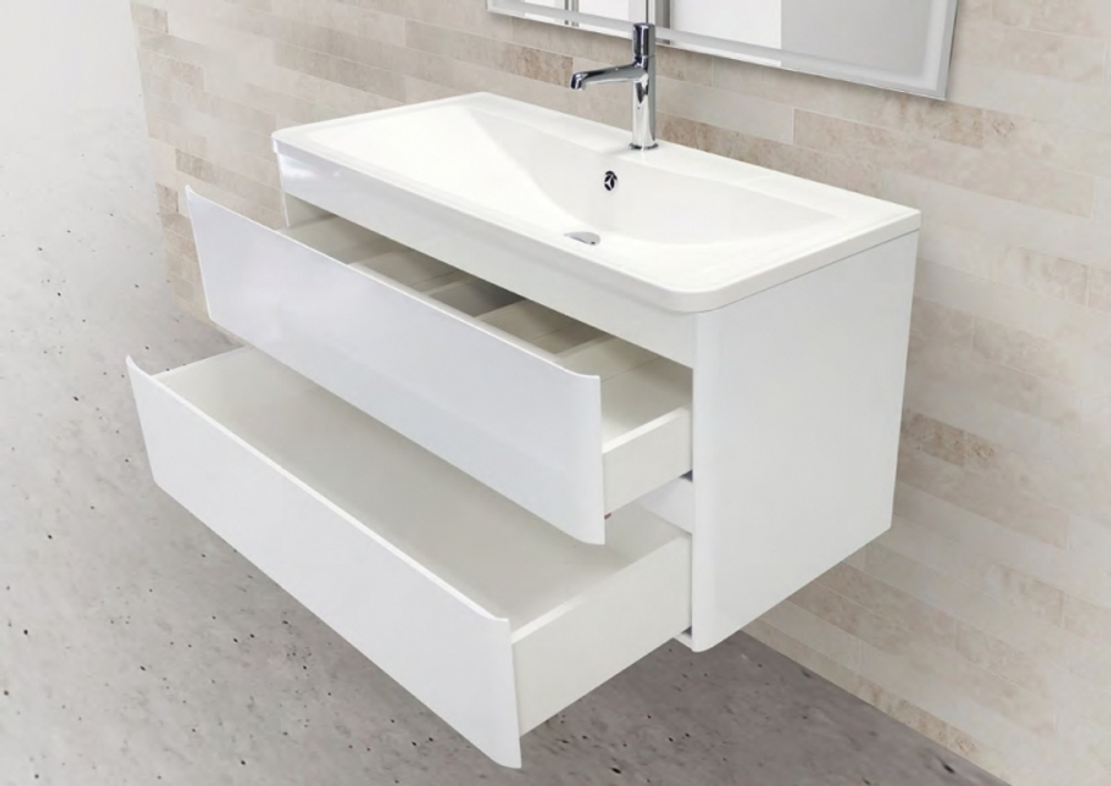 Тумба под раковину BelBagno ACQUA-1000-2C-SO-BL подвесная Bianco Lucido