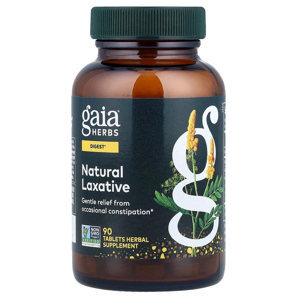 Gaia Herbs, натуральное слабительное средство, 90 таблеток