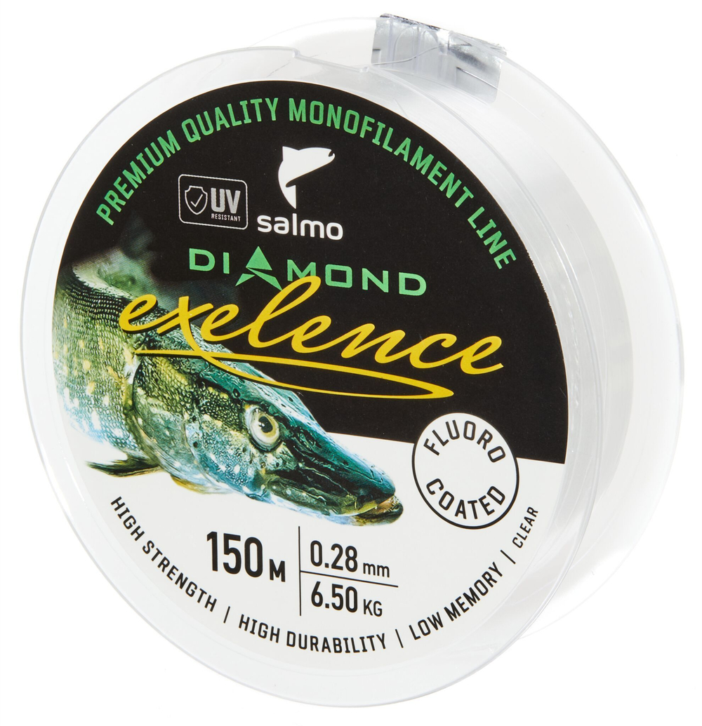 Леска монофильная Salmo Diamond EXELENCE FLUORO COATED Clear 150/028