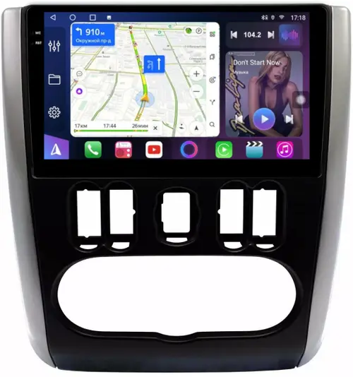 Магнитола для Nissan Almera 2013-2019 - FarCar S500-TS18 монитор 9.5" QLED на Android 14, CarPlay, 4G SIM-слот