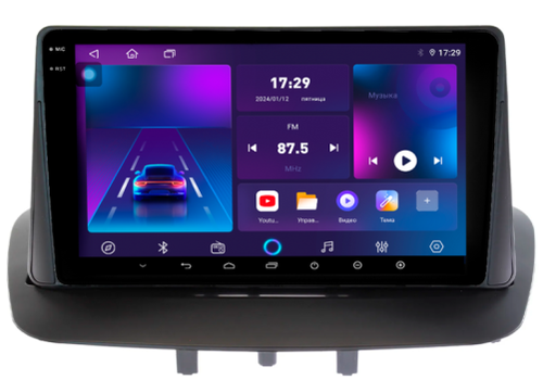 Магнитола для Renault Fluence/ Megane 2009-2017 - Parafar PF921LUX3RN2K на Android 13, Быстрая, QLED+2K, CarPlay, 4G SIM-слот