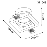 371045 WIR NT26 000 белый Светильник встраиваемый под покраску для ГКЛ потолка IP20 GX53 12W 220-240V CAIL