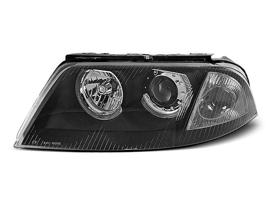 Передние фары black angel eyes для VW Passat B5 GP
