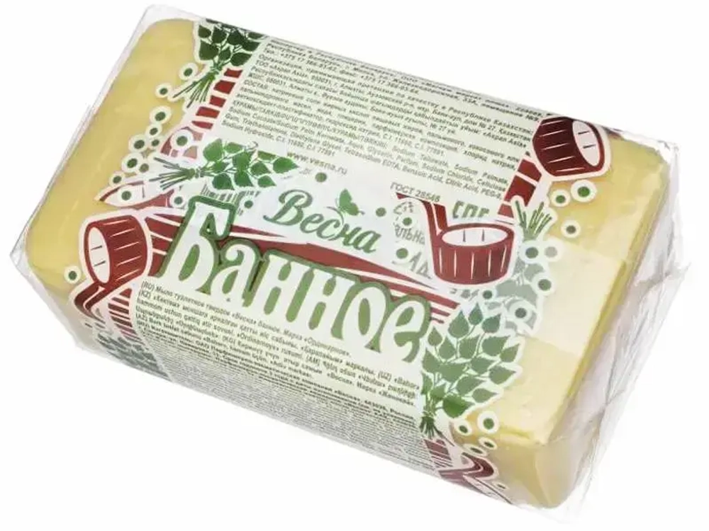 Мыло туалетное ВЕСНА Банное в пленке 140 г.