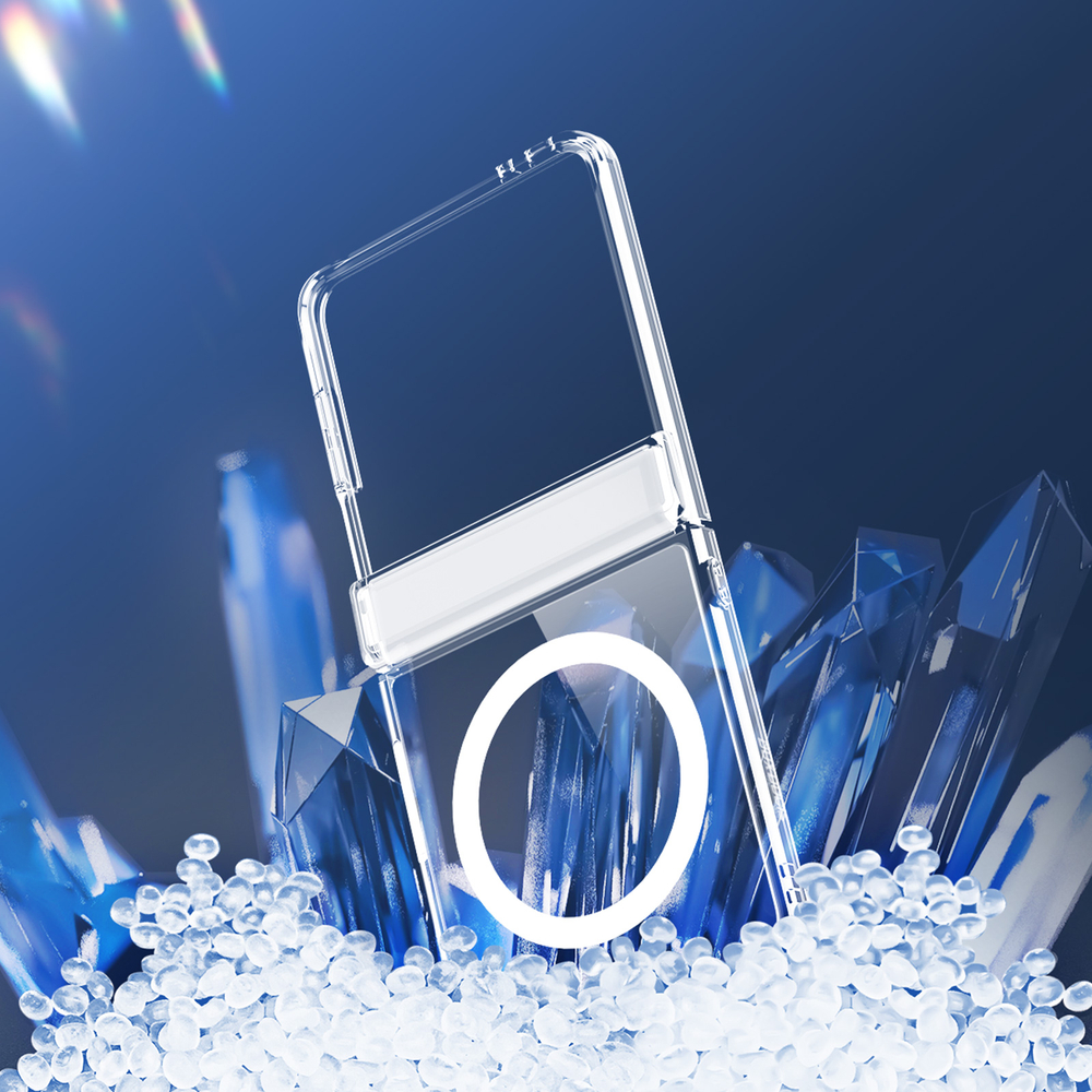 Прозрачный усиленный чехол с MagSafe для Samsung Galaxy Z Flip 8, серия Clin Mag Series от Dux Ducis