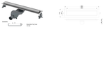 Душевой лоток Premium Linear 80см, нерж.сталь COPPER BRUSHED