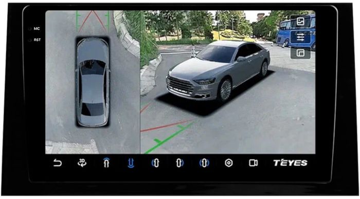 Магнитола для Toyota Avalon 5 2022-2026 (маленькая рамка) - Teyes CC3-2K-360 монитор 10.36" 2K QLED на Android 10, Быстрая, CarPlay, 4G SIM-слот, 4 камеры в комплекте