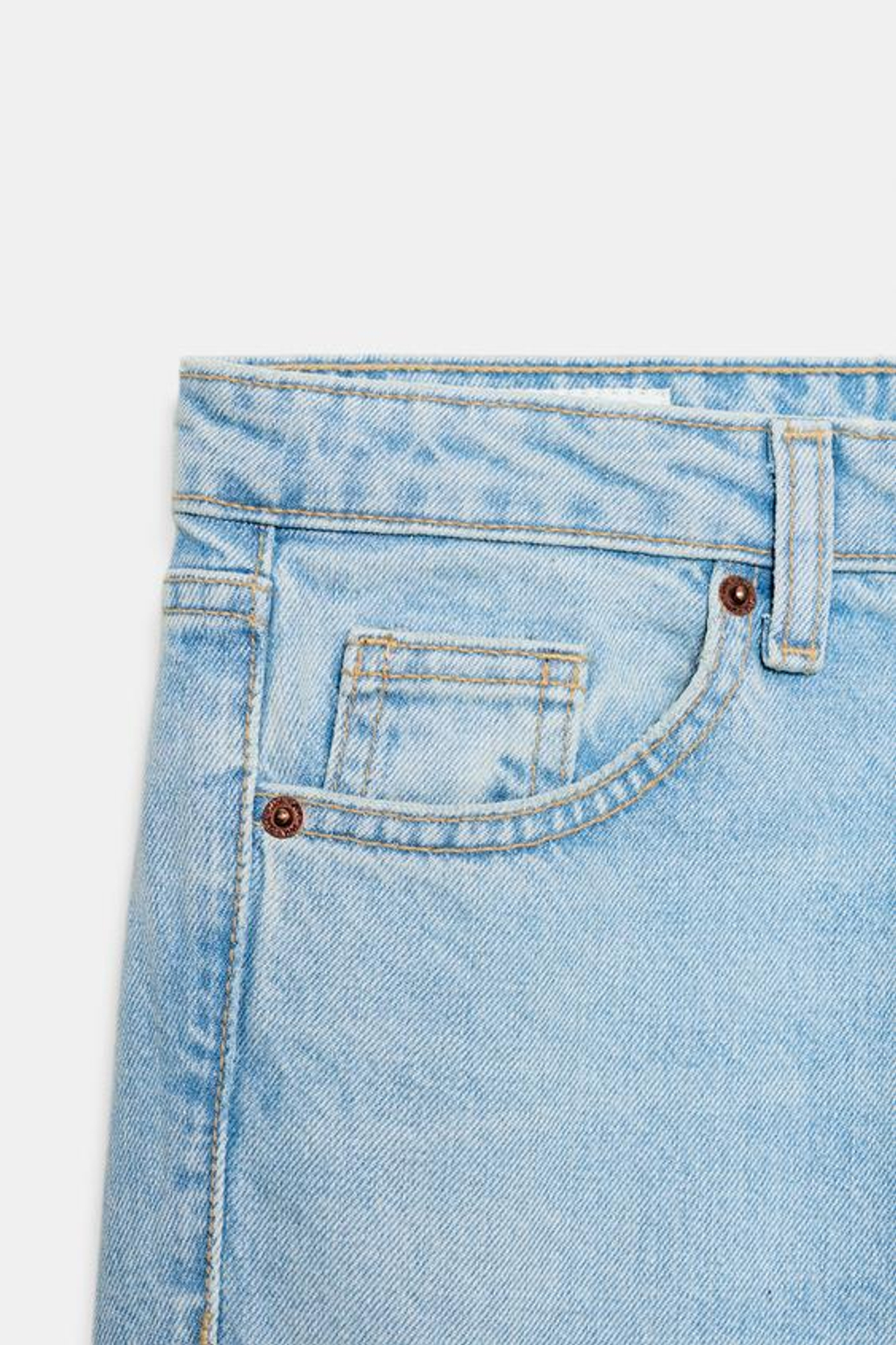 Z1975 Мини-джинсы с расклешенными брючинами и высокой талией - ZARA