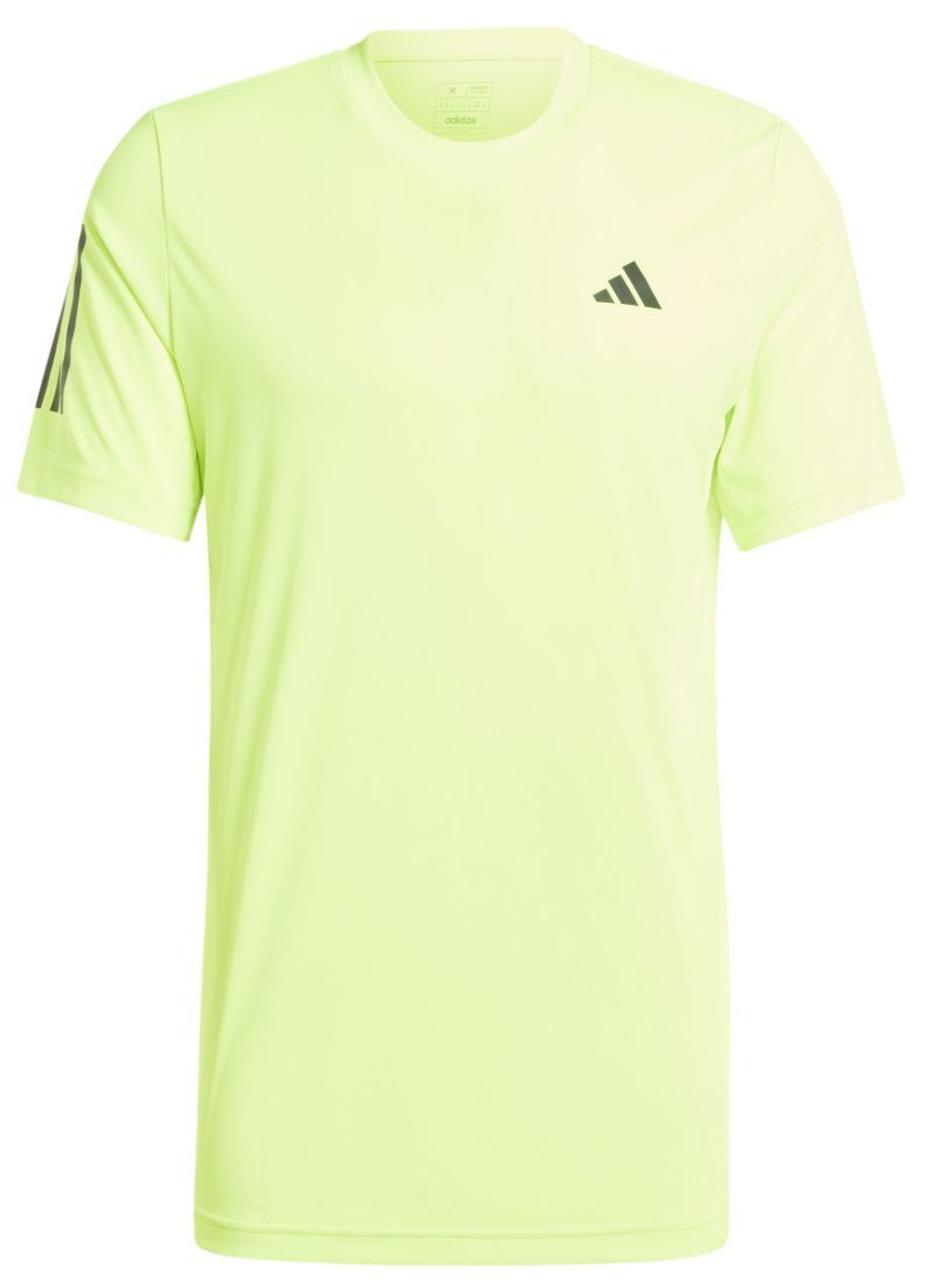Мужская теннисная футболка Adidas Club 3 Stripes Tennis - желтый
