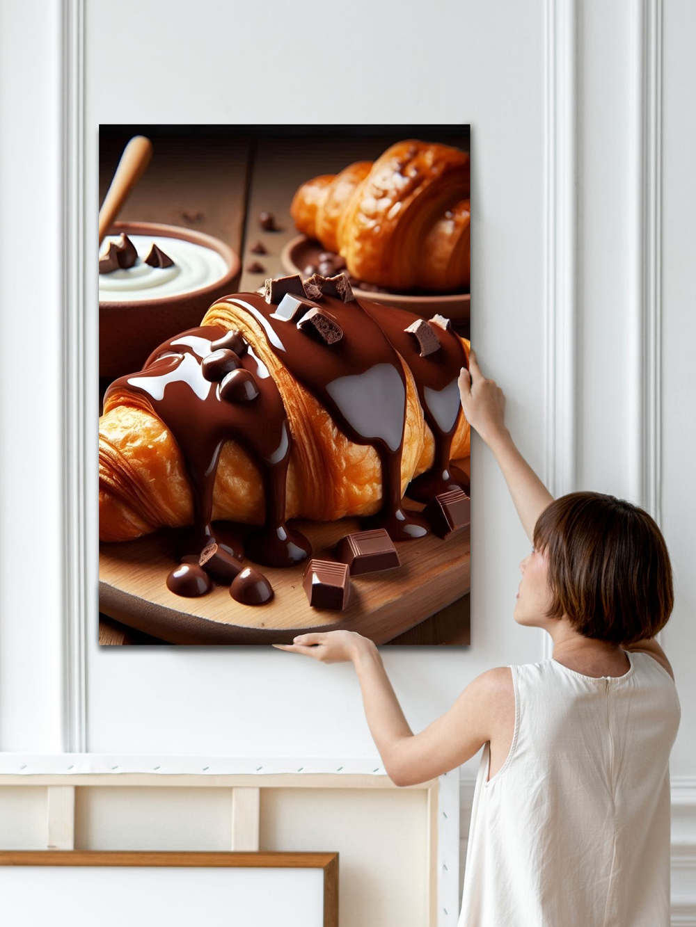 Картина Шоколадный круассан интерьерная 50x70см 1шт.