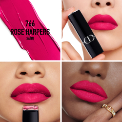DIOR Rouge Dior - Помада для губ с долгим сроком носки, флакон с возможностью пополнения. оттенок 766 Rose Harpers Satin, 3 g