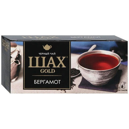 Чай черный Шах Gold с ароматом бергамота 25 пакетиков